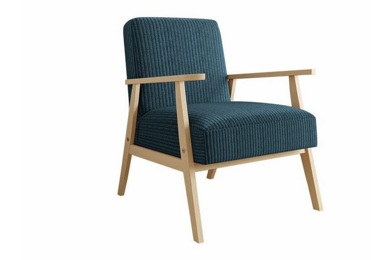 Knocklong Fåtölj - Mørkeblå/Træben - Lænestole