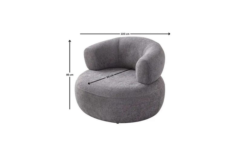 Kollumber Lænestol - Mørkegrå - Møbler - Stole & lænestole - Lænestole