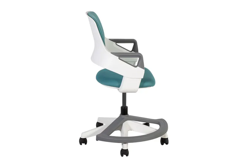 Børnestol ROOKEE i 4-14 år 64x64xH76-93 blå / hvid - Møbler - Børnemøbler - Børnestol - Skrivebordsstole børn