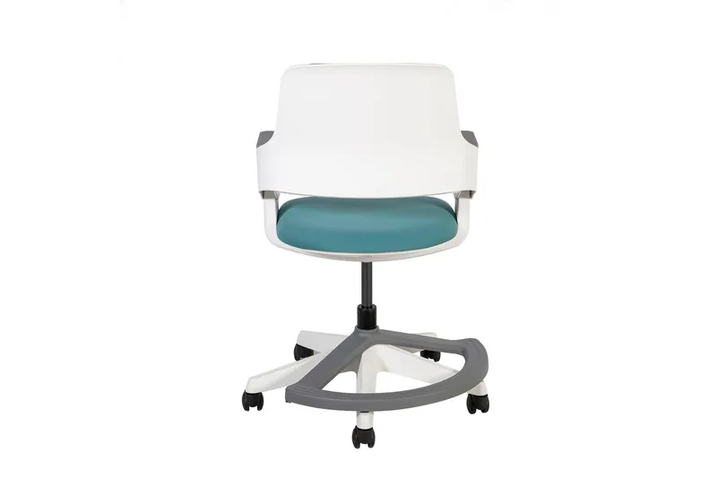 Børnestol ROOKEE i 4-14 år 64x64xH76-93 blå / hvid - Møbler - Børnemøbler - Børnestol - Skrivebordsstole børn