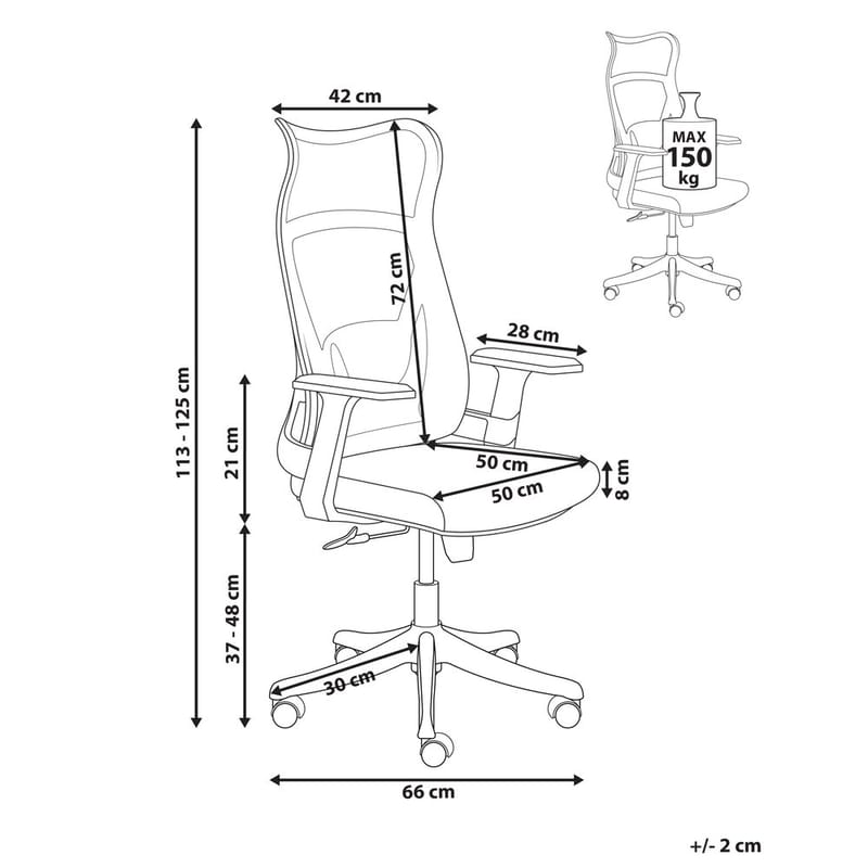 Kontorstol Bard - Grønt, gråt - Møbler - Stole & lænestole - Kontorstole & skrivebordsstole