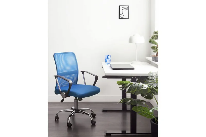 Kontorstol Best Blå/Sølv/Blå - Blå/Sølv/Blå - Møbler - Stole & lænestole - Kontorstole & skrivebordsstole