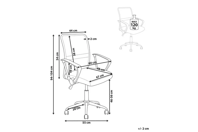 Kontorstol Best Sort/Sølv - Sort/Sølv - Møbler - Stole & lænestole - Kontorstole & skrivebordsstole