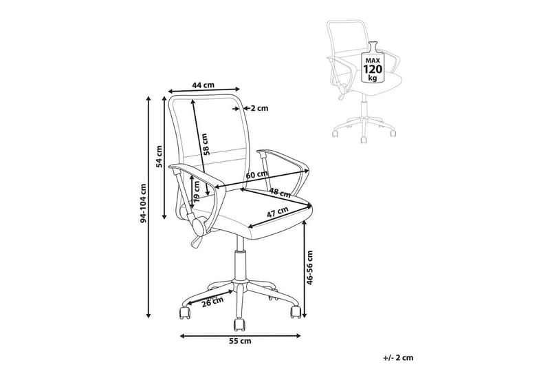 Kontorstol Best Sort/Sølv - Sort/Sølv - Møbler - Stole & lænestole - Kontorstole & skrivebordsstole