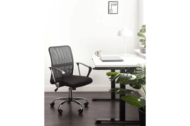 Kontorstol Best Sort/Sølv - Sort/Sølv - Møbler - Stole & lænestole - Kontorstole & skrivebordsstole