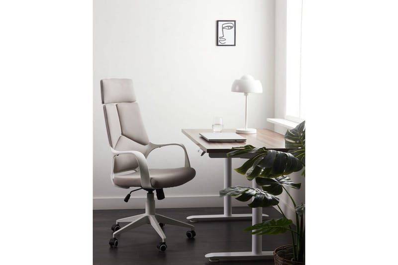 Kontorstol Delight Taupe/hvid - Taupe/hvid - Møbler - Stole & lænestole - Kontorstole & skrivebordsstole
