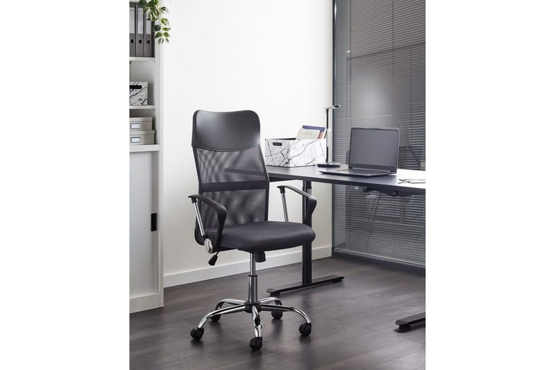 Kontorstol Design Grå/sort/sølv - Grå/sort/sølv - Møbler - Stole & lænestole - Kontorstole & skrivebordsstole