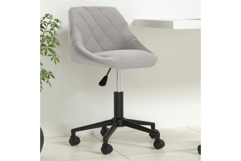 drejelig kontorstol fløjl lysegrå - Grå - Kontorstole & skrivebordsstole