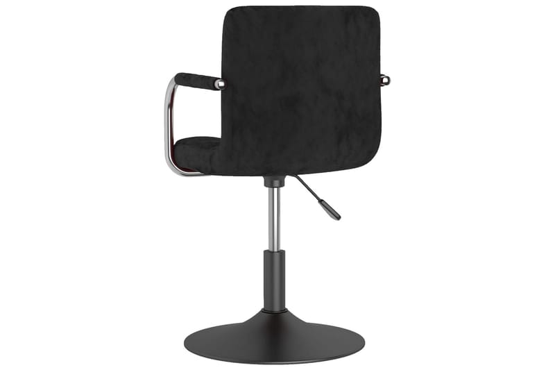 drejelig kontorstol fløjl sort - Sort - Kontorstole & skrivebordsstole