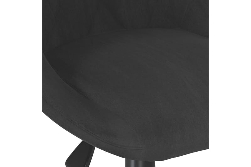 drejelig kontorstol fløjl sort - Sort - Kontorstole & skrivebordsstole