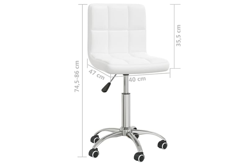 drejelig kontorstol kunstlæder hvid - Hvid - Kontorstole & skrivebordsstole