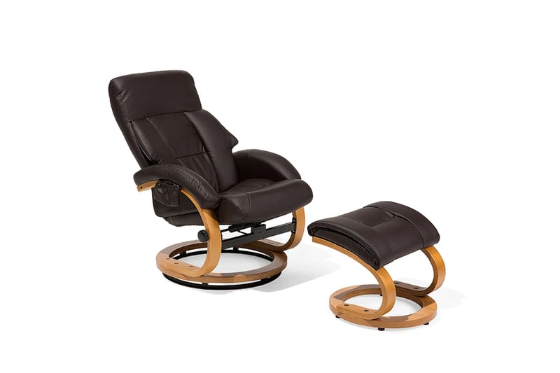 Force Hvilstol med fodskammel - Brun - Kontorstole & skrivebordsstole