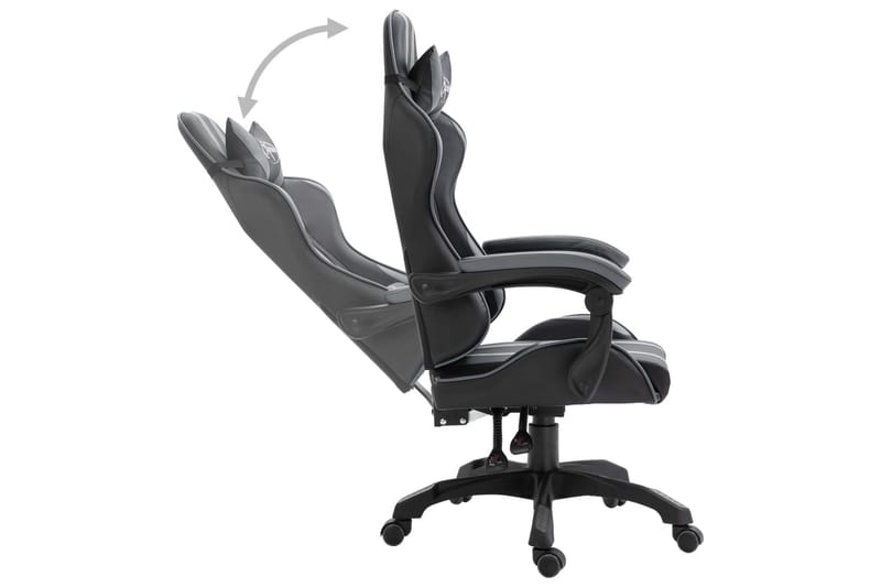 Gamingstol Grå Pu - Grå - Møbler - Stole & lænestole - Kontorstole & skrivebordsstole