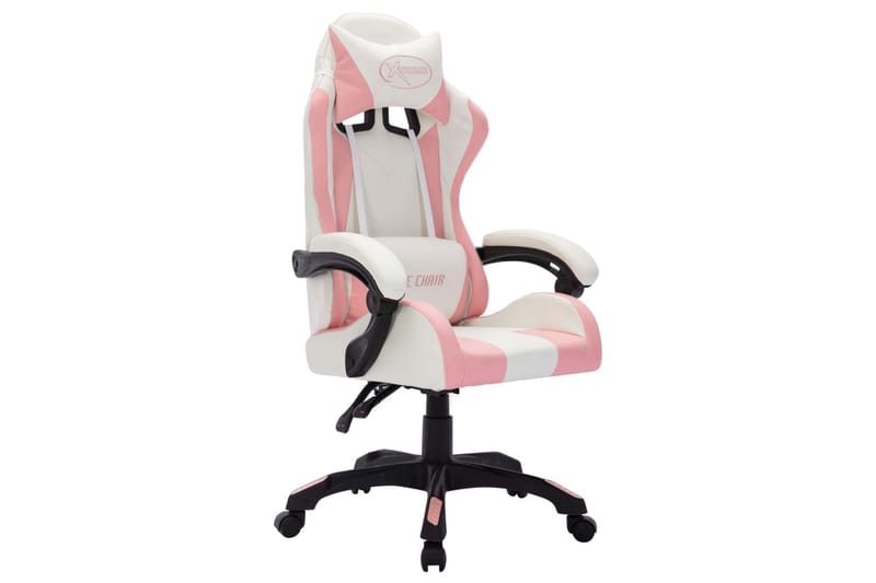 gamingstol med LED-lys RGB-farver kunstlæder pink og sort - Flerfarvet - M�øbler - Stole & lænestole - Kontorstole & skrivebordsstole