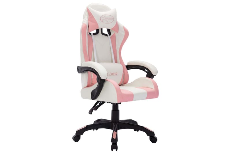 gamingstol med LED-lys RGB-farver kunstlæder pink og sort - Flerfarvet - Kontorstole & skrivebordsstole - Gamer stole