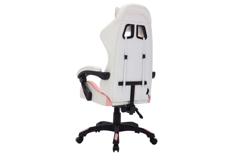 gamingstol med LED-lys RGB-farver kunstlæder pink og sort - Flerfarvet - Møbler - Stole & lænestole - Kontorstole & skrivebordsstole