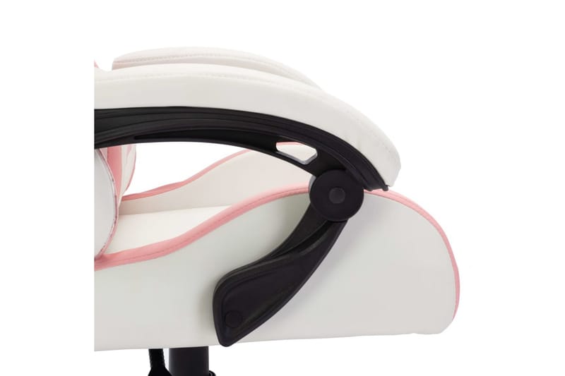 gamingstol med LED-lys RGB-farver kunstlæder pink og sort - Flerfarvet - Møbler - Stole & lænestole - Kontorstole & skrivebordsstole