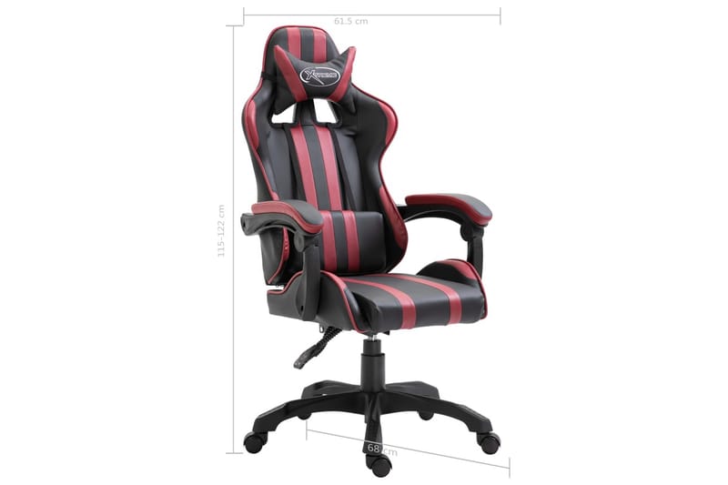 Gamingstol Vinrød Pu - Rød - Møbler - Stole & lænestole - Kontorstole & skrivebordsstole