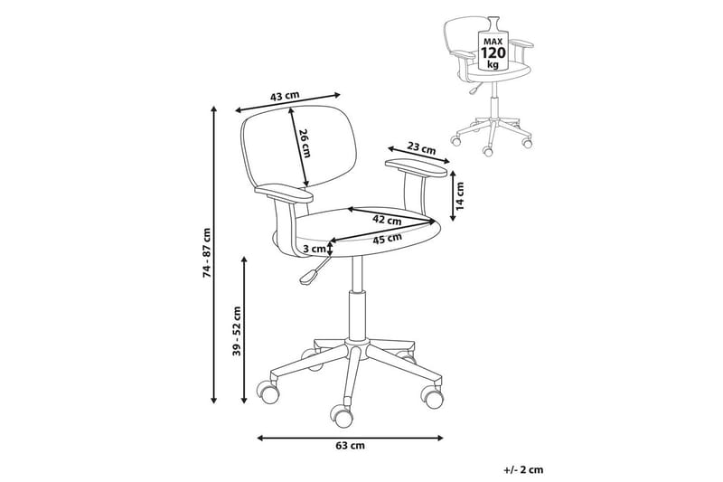 Kontorstol Gunnison - Grønt, mørkt træ - Møbler - Stole & lænestole - Kontorstole & skrivebordsstole