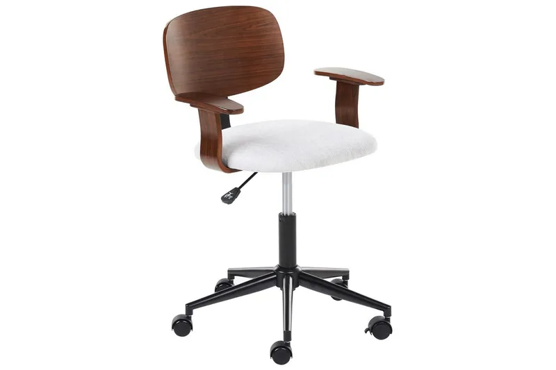 Kontorstol Gunnison, Mørkt træ, gråt