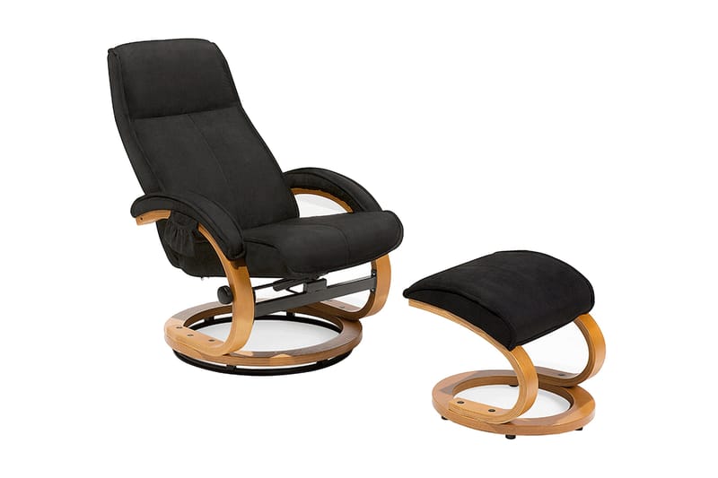 Hero Hvilstol med fodskammel, Sort