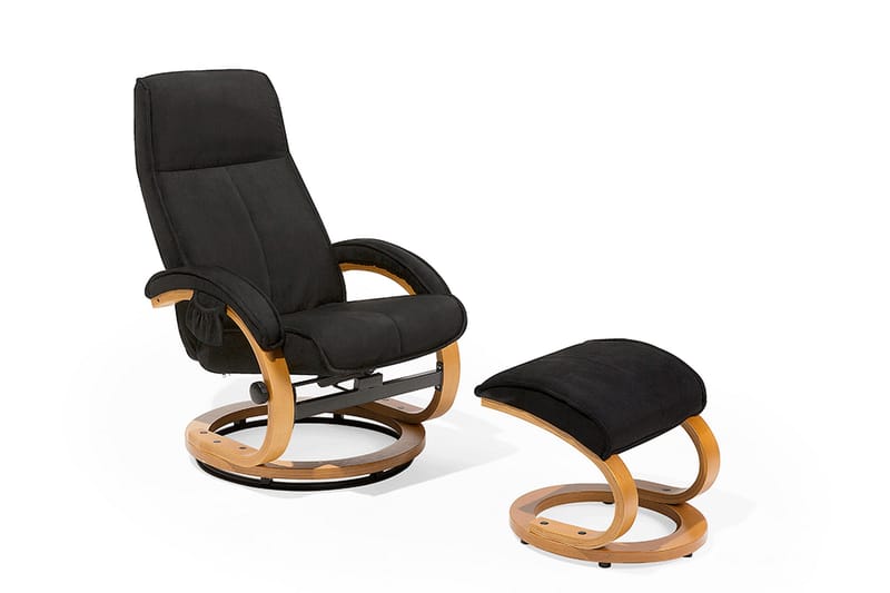 Hero Hvilstol med fodskammel - Sort - Møbler - Stole & lænestole - Lænestole - Massagestol