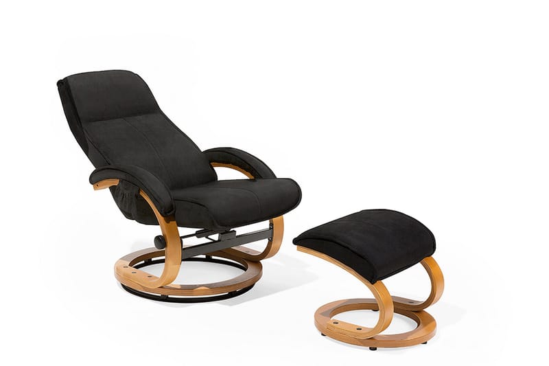 Hero Hvilstol med fodskammel - Sort - Møbler - Stole & lænestole - Lænestole - Massagestol
