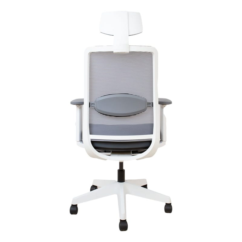 Kontorstol HOME4YOU Anggun Grå med Hvid Ramme - grå med hvidt stel - Møbler - Stole & lænestole - Kontorstole & skrivebordsstole