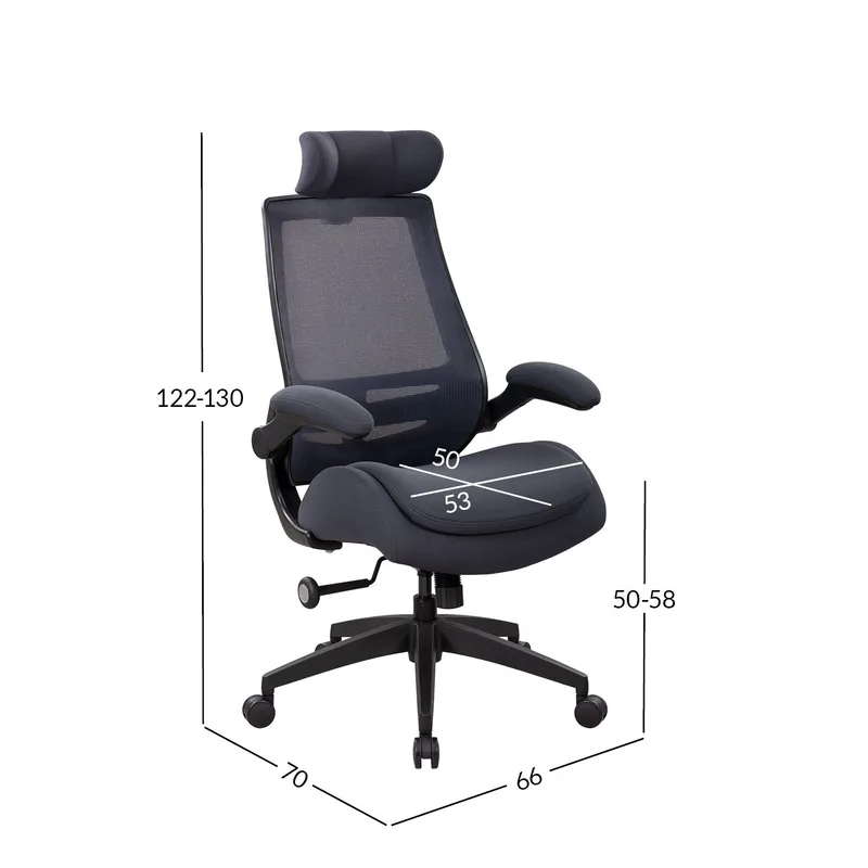 Kontorstol HOME4YOU Danica Mørkegrå/sort - Mørkegrå / sort - Møbler - Stole & lænestole - Kontorstole & skrivebordsstole