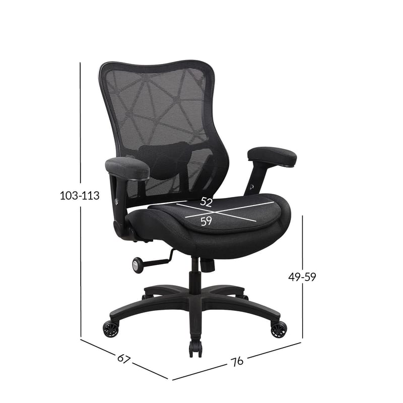 Kontorstol HOME4YOU Demi Sort - sort - Møbler - Stole & lænestole - Kontorstole & skrivebordsstole