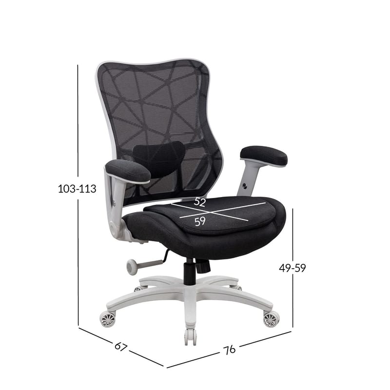 Kontorstol HOME4YOU Demi Sort/lysegrå - Sort/lysegrå - Møbler - Stole & lænestole - Kontorstole & skrivebordsstole