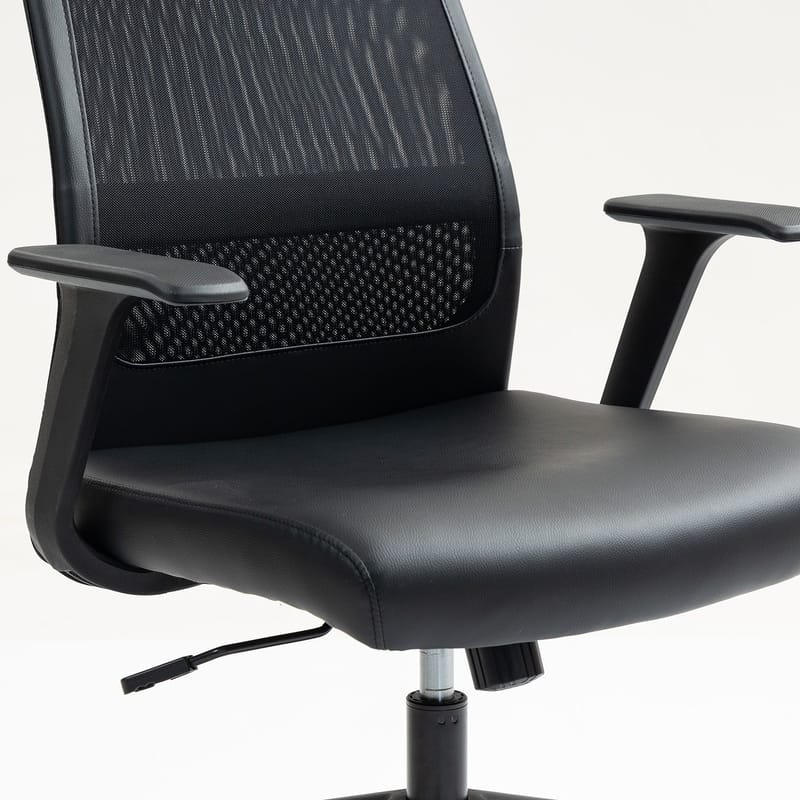 Kontorstol HOME4YOU Elmer sort - Sort - Møbler - Stole & lænestole - Kontorstole & skrivebordsstole