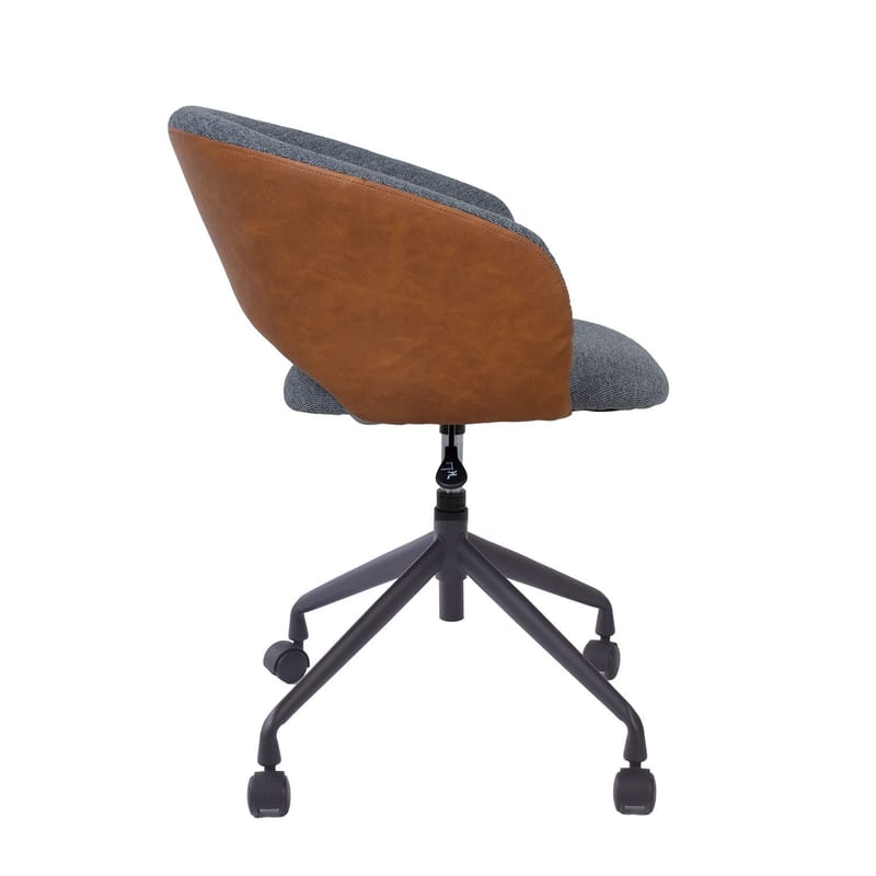 Kontorstol HOME4YOU Karina Med hjul, grå/lysebrun - grå/lysebrun - Møbler - Stole & lænestole - Kontorstole & skrivebordsstole