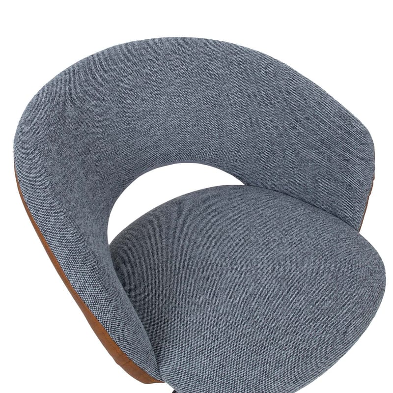 Kontorstol HOME4YOU Karina Uden hjul, grå/lysebrun - grå/lysebrun - Møbler - Stole & lænestole - Kontorstole & skrivebordsstole