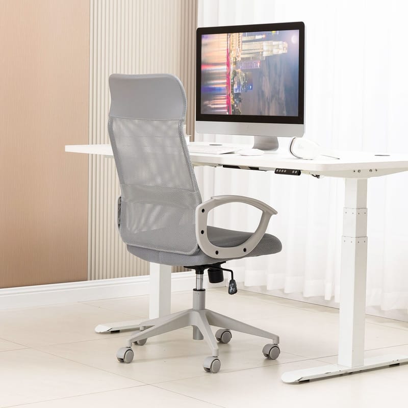 Kontorstol HOME4YOU Linus Grå - Grå - Møbler - Stole & lænestole - Kontorstole & skrivebordsstole