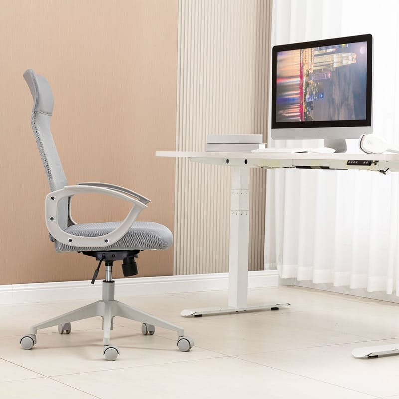 Kontorstol HOME4YOU Linus Grå - Grå - Møbler - Stole & lænestole - Kontorstole & skrivebordsstole