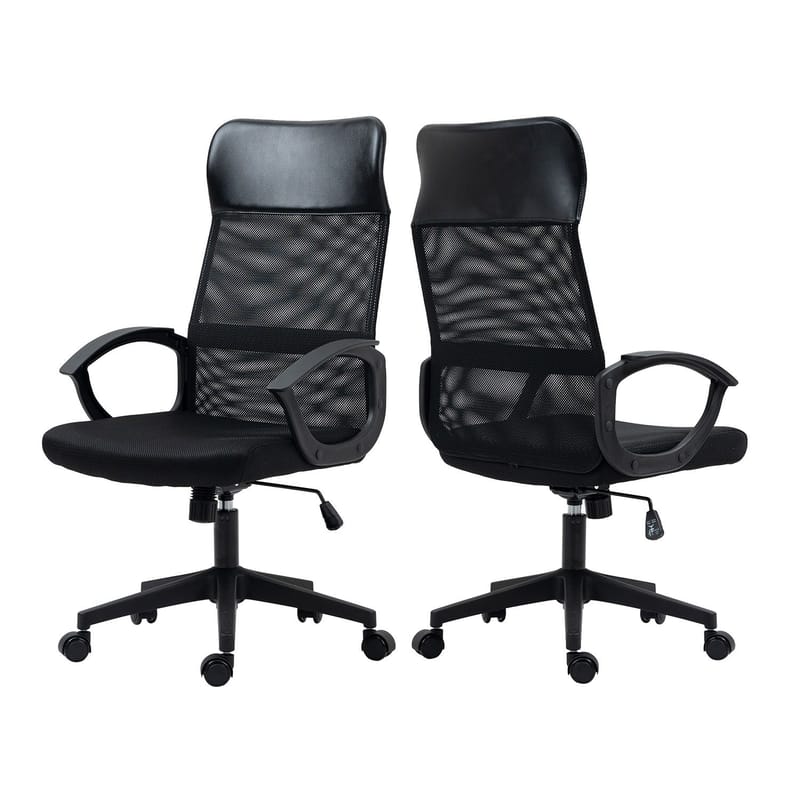 Kontorstol HOME4YOU Linus Sort - Sort - Møbler - Stole & lænestole - Kontorstole & skrivebordsstole