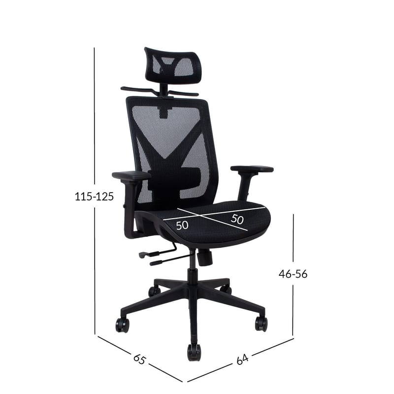 Kontorstol HOME4YOU Mike sort mesh - Sort - Møbler - Stole & lænestole - Kontorstole & skrivebordsstole
