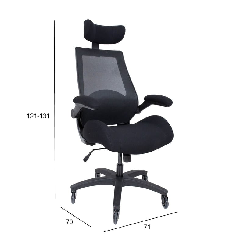 Kontorstol HOME4YOU Miller sort - Sort - Møbler - Stole & lænestole - Kontorstole & skrivebordsstole