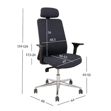 Kontorstol HOME4YOU Santo Mørkeblå - Mørkeblå - Møbler - Stole & lænestole - Kontorstole & skrivebordsstole