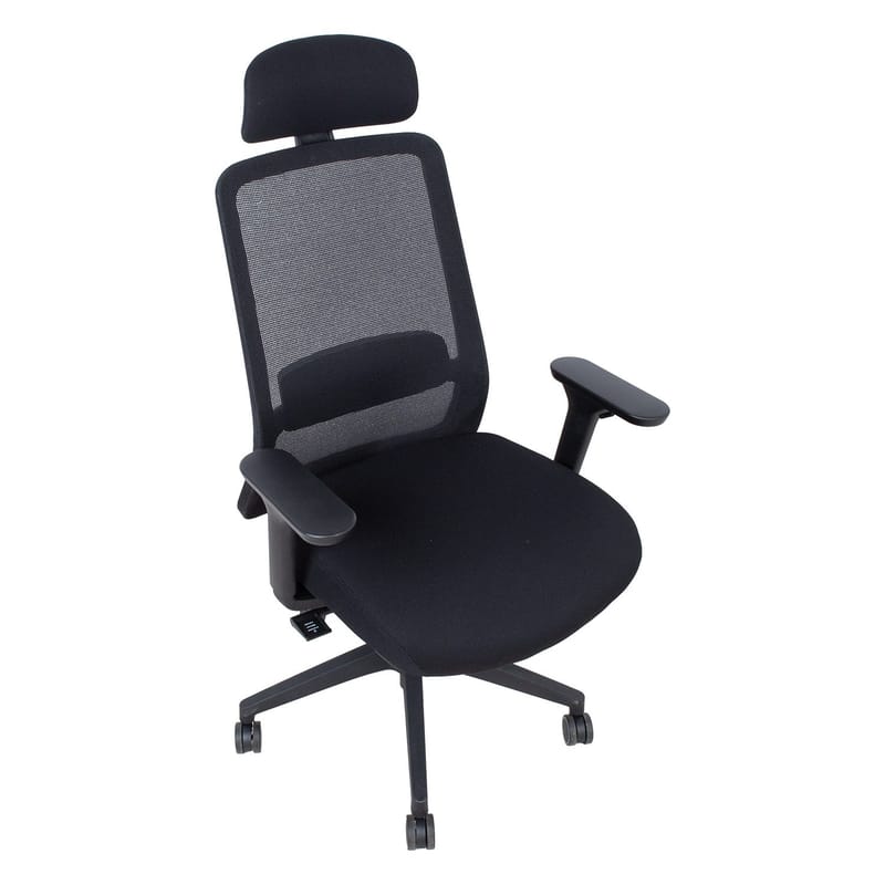 Kontorstol HOME4YOU Santo Sort meshstof - Sort - Møbler - Stole & lænestole - Kontorstole & skrivebordsstole