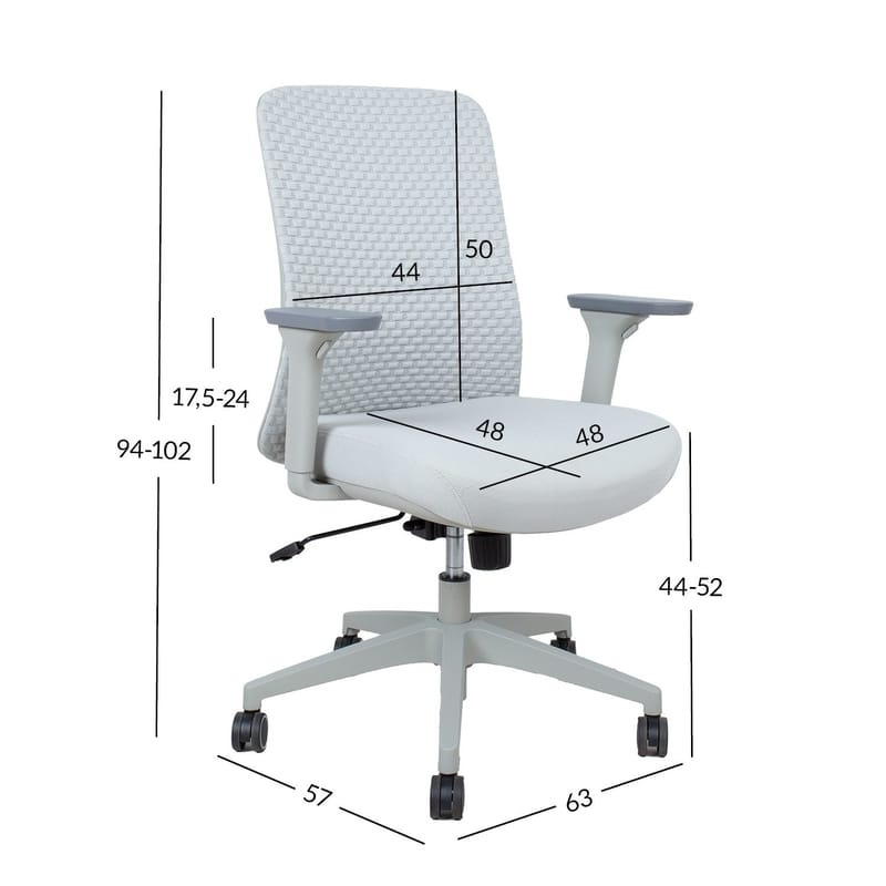 Kontorstol HOME4YOU Severo Grå - grå - Møbler - Stole & lænestole - Kontorstole & skrivebordsstole