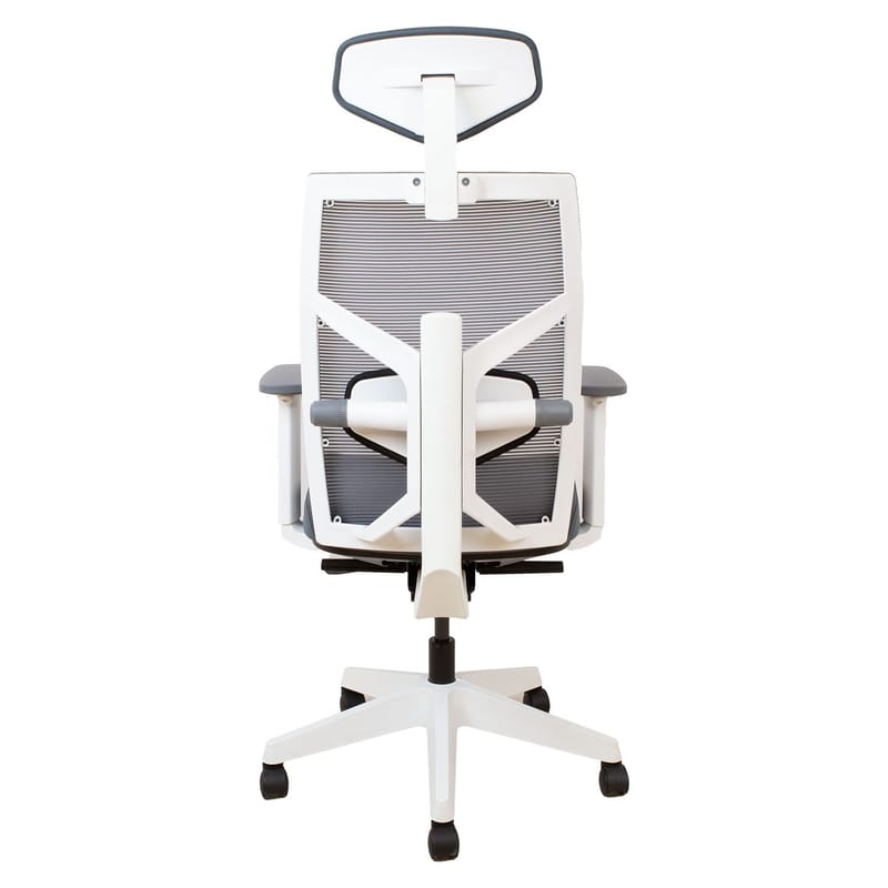 Kontorstol HOME4YOU Tune Grå med hvid ramme - grå med hvidt stel - Møbler - Stole & lænestole - Kontorstole & skrivebordsstole