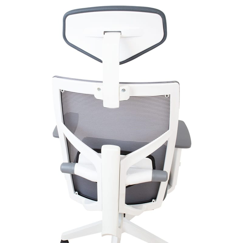 Kontorstol HOME4YOU Tune Grå med hvid ramme - grå med hvidt stel - Møbler - Stole & lænestole - Kontorstole & skrivebordsstole