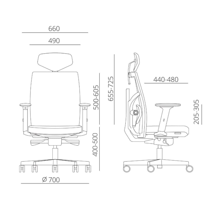 Kontorstol HOME4YOU Tune Mørkerød/sort - mørkerød/sort - Møbler - Stole & lænestole - Kontorstole & skrivebordsstole
