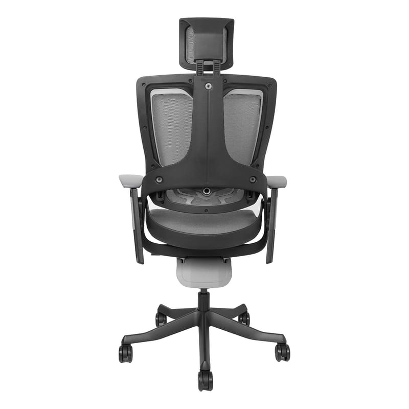 Kontorstol HOME4YOU Wau med bredt ryglæn Grå - grå - Møbler - Stole & lænestole - Kontorstole & skrivebordsstole