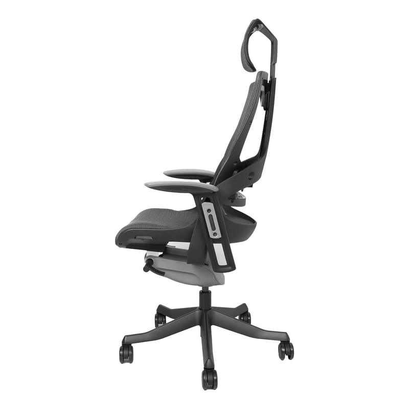 Kontorstol HOME4YOU Wau med bredt ryglæn Grå - grå - Møbler - Stole & lænestole - Kontorstole & skrivebordsstole