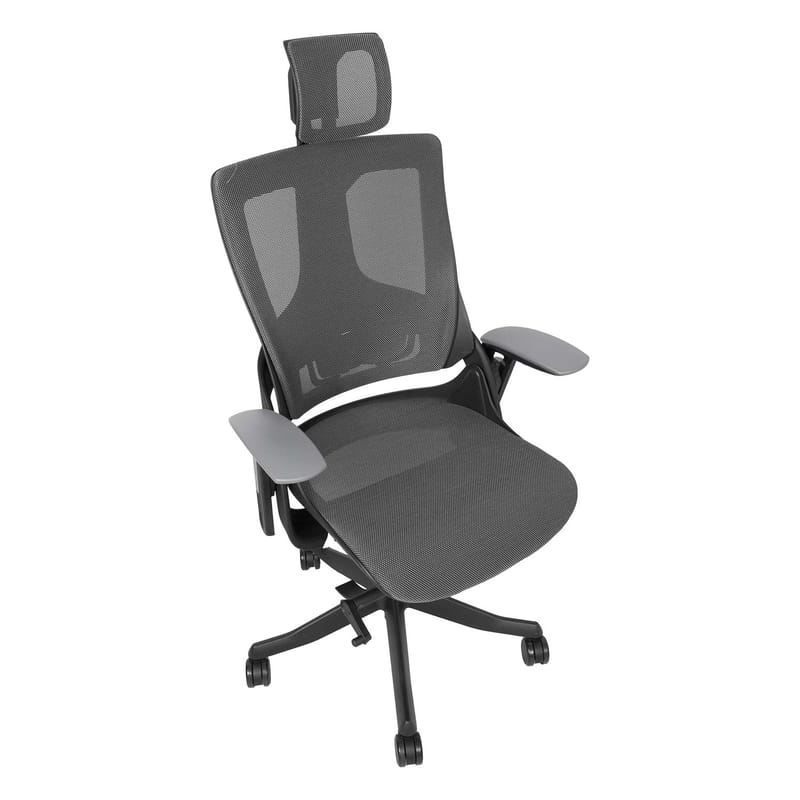 Kontorstol HOME4YOU Wau med bredt ryglæn Grå - grå - Møbler - Stole & lænestole - Kontorstole & skrivebordsstole