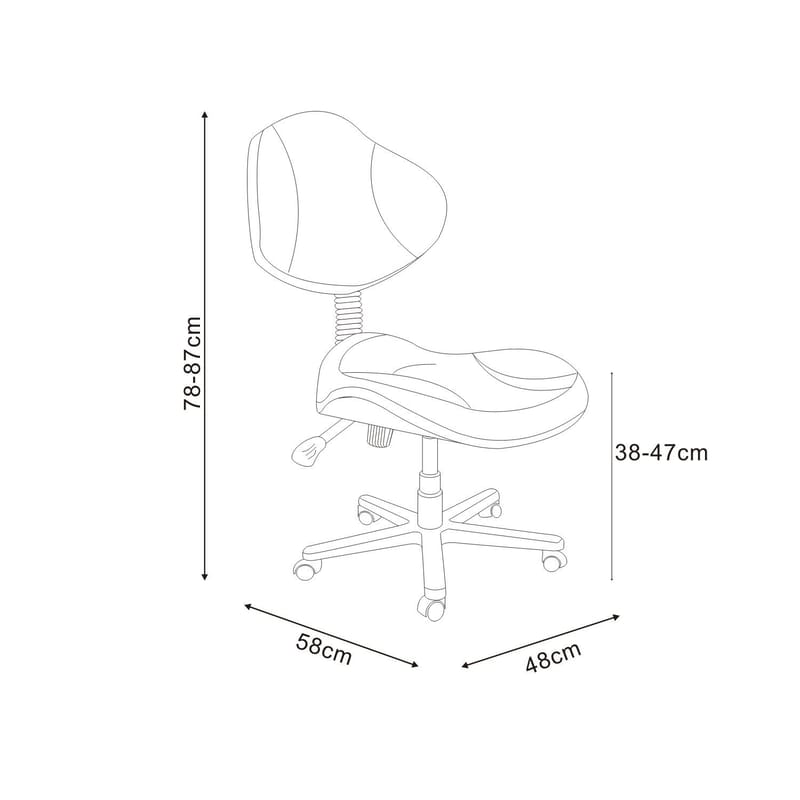 Kontorstol HOME4YOU Pipa Sort/Grå - Sort/Grå - Møbler - Stole & lænestole - Kontorstole & skrivebordsstole