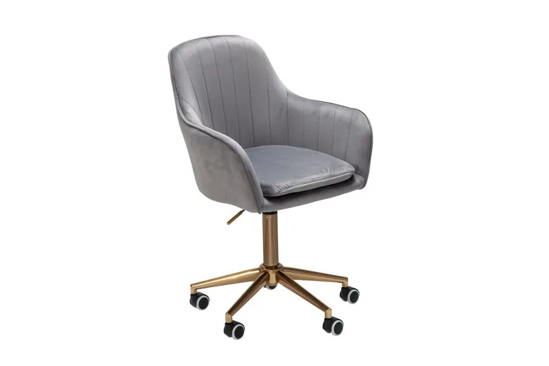 Hubdam kontorstol, Grå / sølv